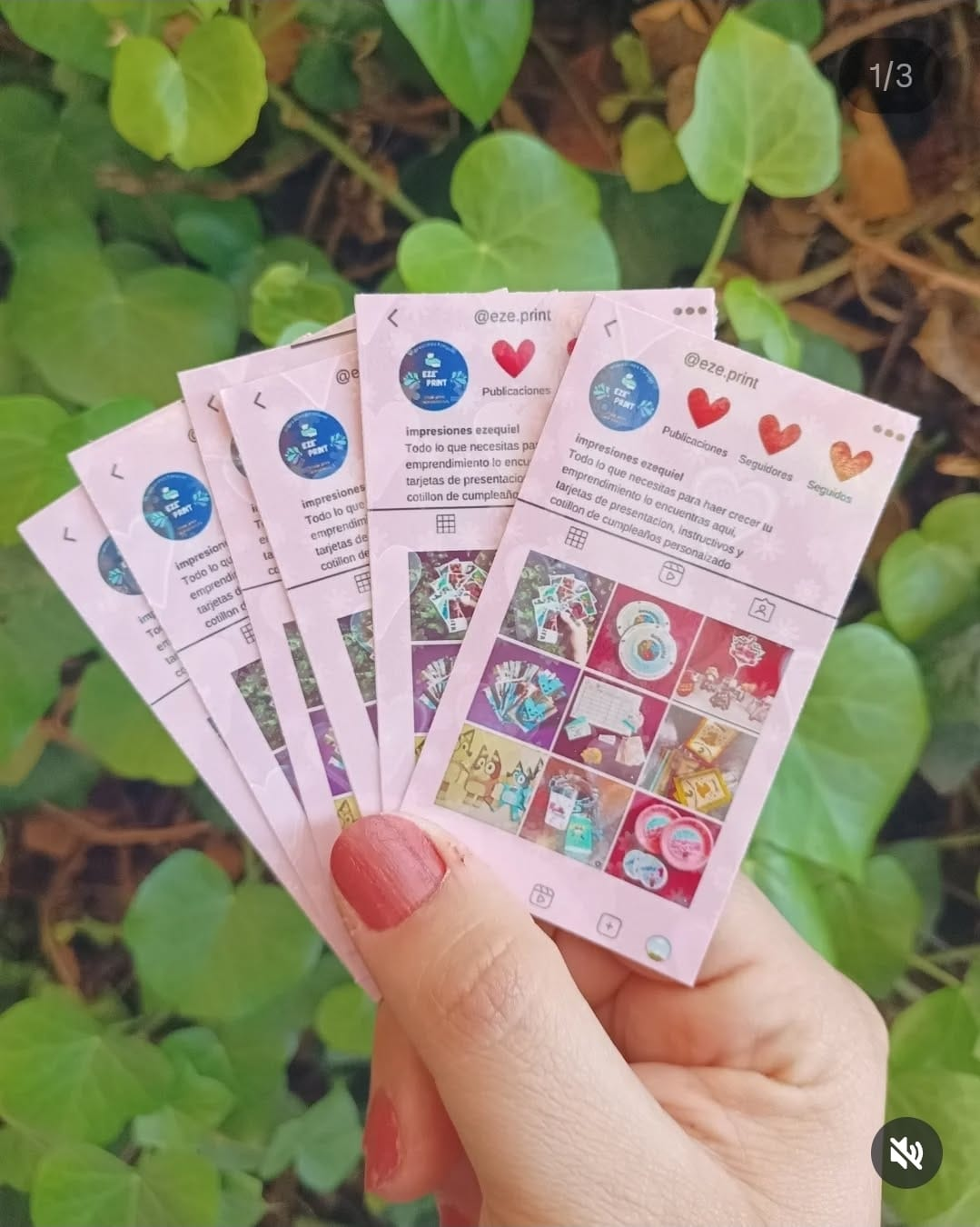 tarjetas de presentación estilo ig (50u)
